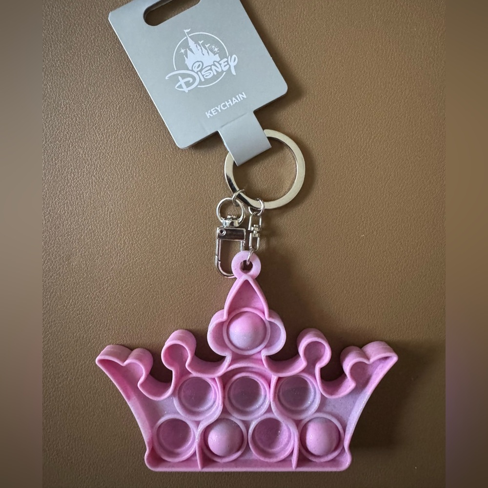 Disney parks Pink Crown Keychain popper fidget